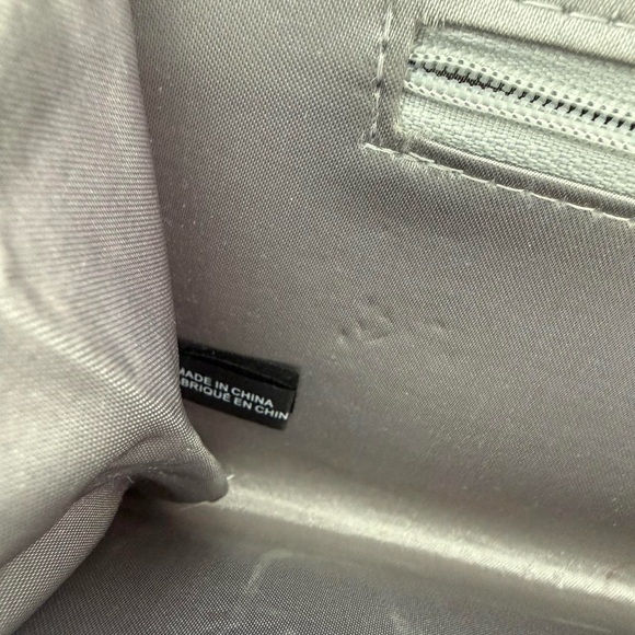 Silver Nordstrom evening clutch with chain strap - Picture 5 of 7